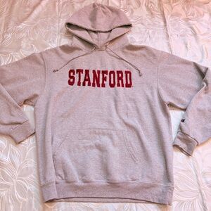 CHAMPION Gray Stanford Long Sleeve Hoodie - Men's Size Large